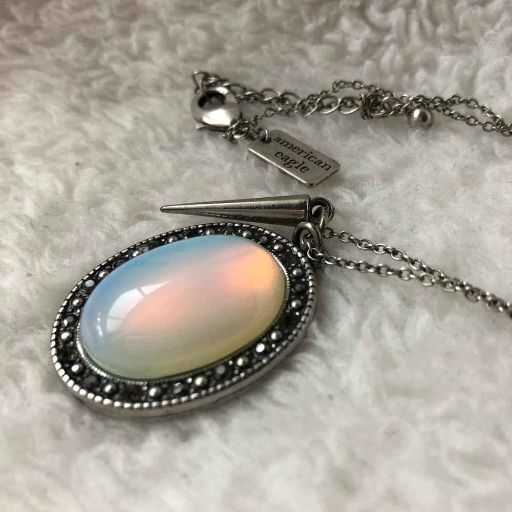 American Eagle Moonstone Pendant Layering Necklace